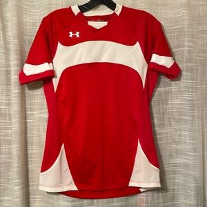 Under Armour Fitten red and white shirt
